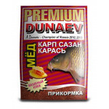Прикормка Dunaev премиум карп-сазан мед красная 1кг