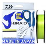 J braid x4 0.07mm 135m +ножницы ( желтый)