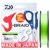  J-BRAID X8E-W/SC 0.24MM-300M  светло-желтая+ножницы