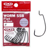 vanfook worm 55b flat ns black #4/0 4шт