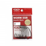 vanfook worm 55B stealth black #1/0 7шт