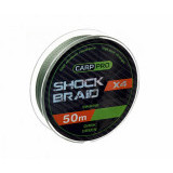 CARP PRO Шок-лидер Shock Braid PE X4 зеленый 20lb 50м