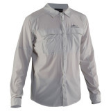 Рубашка Grundens Hooksetter LS Shirt, Glacier Grey - M