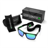 Очки поляризационные Yoshi Onyx черно-зеленая оправа, зеленые линзы