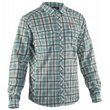 Рубашка Grundens Fly Bridge LS Shirt, Dusty Turquiose Plaid, XXL