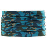 Бандана Grundens Fish Head Neck Gaiter, Dusty Turquiose Camo, One size