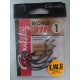 Gamakatsu worm 316 #1 7шт